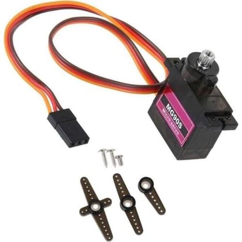 10pcs/lot MG90S Metal Gear Digital 9G Servo Suitable For Rc Helicopter Plane Boat Car MG90 9G Trex 450 RC Robot Helicopter