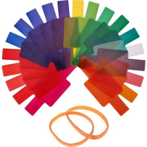 20pcs Flash Speedlite Color Gels Filters for Canon Yongnuo Camera Photographic Gels Filter Flash Speedlite Speedlight New