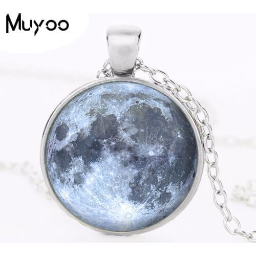 2017 Fashion Round Full Moon Logo Pendant Necklace Art Vintage Chain Choker Statement Necklace Jewelry Gift For Men HZ1