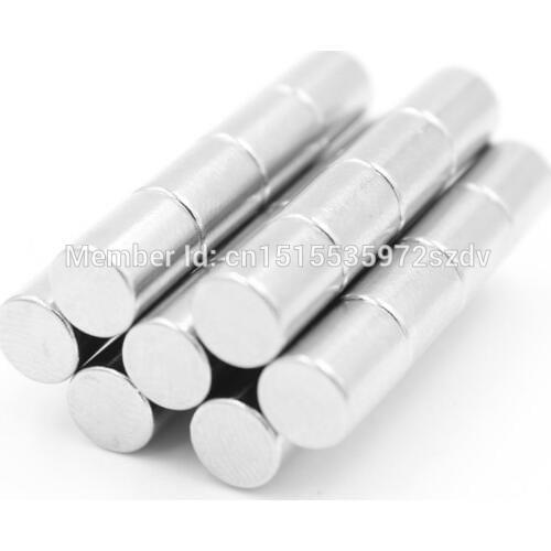 500pcs Strong Round Dia 6mm x 10mm N35 Rare Earth Neodymium Magnet Art Craft Fridge 6x10mm