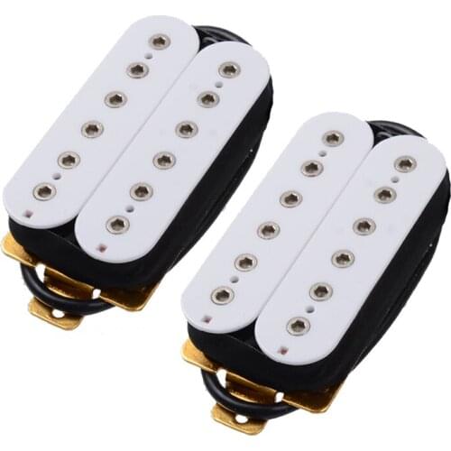 6 String Electric Guitar Pickups Humbucker Dual in Line Adjustable 12pcs Hex Screw Pickup White