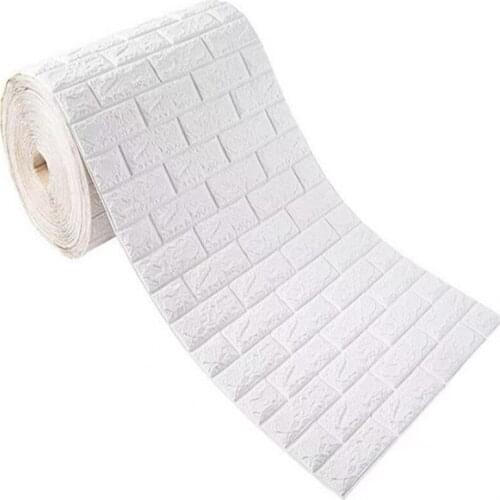 77cm Width X 10m Length 3d Brick Foam Self Adhesive Textuer Wallpaper Waterproof Wall Decor Home Office Decor