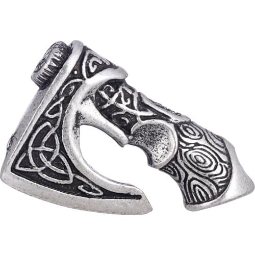 Antique Silver Axe of Perun Nordic Rune Ax Beads Charms for Jewelry DIY Scandinavian Norse Axe Pendant for Necklace Making