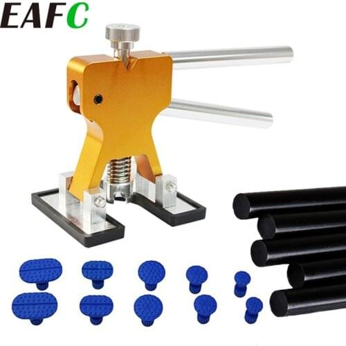 Auto Paintless Dent Repair Kits Car Dent Puller with Bridge Dent Puller Kit with Black Glue Sticks for Auto Body Motorcycle