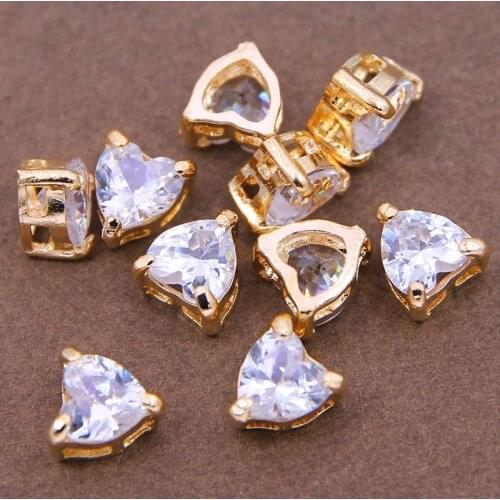 5pcs Exquisite Luxury Zircon Crystal Round Heart Beads for Jewelry Making DIY Spacer Bead for Bracelet Necklace Accessories