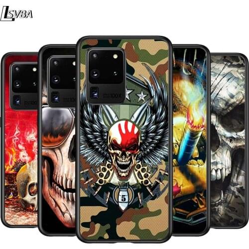Horror Skull Art for Samsung Note 20 S20 FE Lite Ultra Plus A91 A71 A51 A41 A31 A21 A21S A11 A12 A42 A01 Phone Case