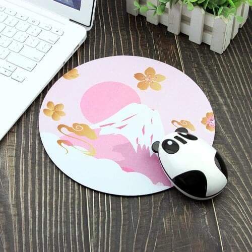 CHYI Cute Cartoon Round Gaming Mouse Pad Small Size Non-Skid Rubber Computer Mouse Mat 220*220mm Mousepad For Girl Gift
