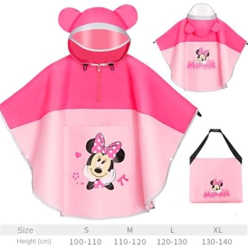 Minnie Kids Children Raincoat Spider man Mickey frozen Girl raincoat Poncho Single-person Rainwear Yellow Raincoat/Rainsuit Boys
