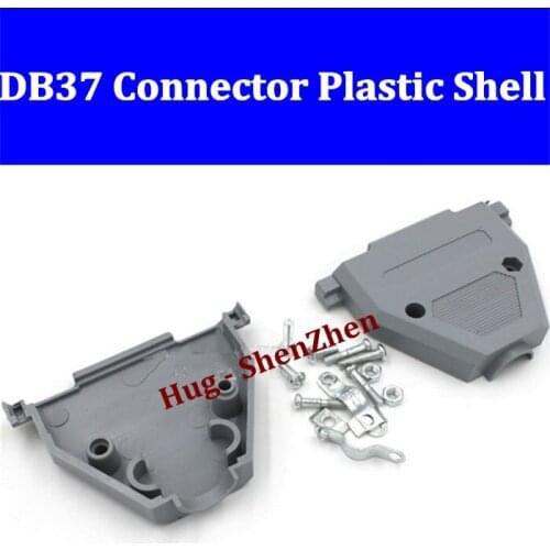 Two rows DB37 male or female Socket plastic houseing/case/shell/cover and screw Free shipping-20pcs