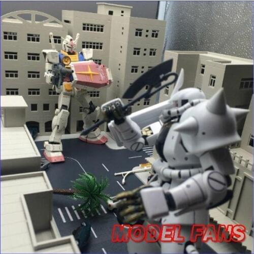 MODEL FANS IN-STOCK GUNDAM MODEL Ultraman Street Buildings scene set hg1/144 mg1/100 DIY assembly toy figure