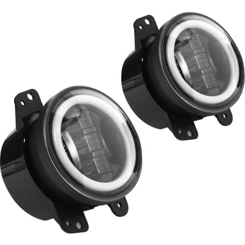NEW Modified Lamp Angel Eyes 2PCS for Jeep Wrangler Dodge Chrysler Cherokee Working Lamp Hi-Lo Beam Turn Signal 4 Inch Car