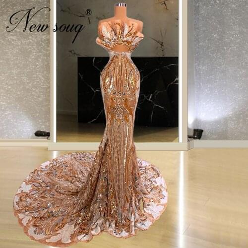 Newest Plus Size Beaded Prom Dresses 2021 Dubai Arabic Mermaid Evening Dresses Formal Party Night Celebrity Middle East Gowns