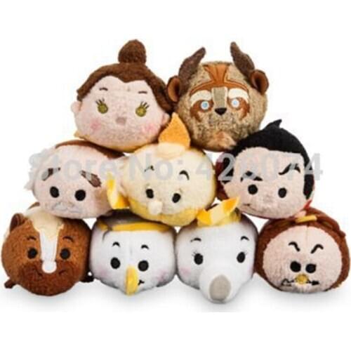 New Belle Beast Belle Lumiere Chip Cogsworth Philippe Maurice Mini Plush Smartphone Cleaner Kids Stuffed Toys For Children Gifts