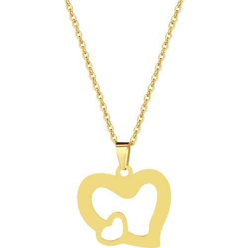 32 Style Stainless Steel Necklace Gold Color Link Cable Chains Pendant Necklace For Women Jewelry Gifts 45cm Long, 1 Piece