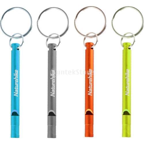 Aluminum Alloy Outdoor Emergency Survival Camping Hiking Safety Rescue First Aid Keychain Whistle Train Whistle