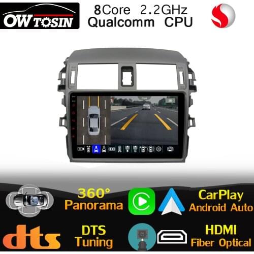 Qualcomm CPU Android For Toyota Corolla 10 E140 E150 2006-2013 GPS Radio DSP Car Multimedia 360 Camera Head Unit HDMI 4G CarPlay