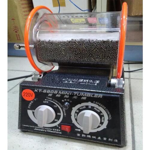 KT6808 Roller Polishing machine Two-way rotary grinding with 5 speeds & timer from 10-60 minute 45W jewelry tools equipments