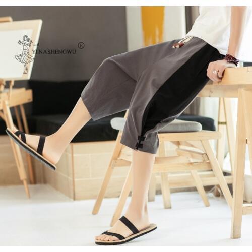 Kimono Pants Japanese Men Loose Harajuku Harem Harajuku Trouser Japan Men Traditional Asian Costume Yukata Style Shorts Clothing