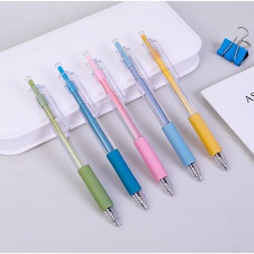 50PCS Simple Press Gel Pen Student Ins Wind Press Pen Bullet Test Signature Pen Cute Stationary Supplies Office Accessories
