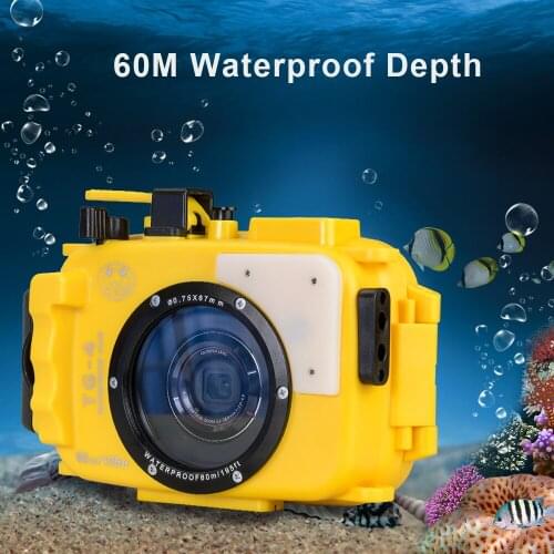 3 Colors Camera Waterproof Housing Diving Case Protective Shell Underwater 60m/195ft Replacement for Olympus TG-4 Camera
