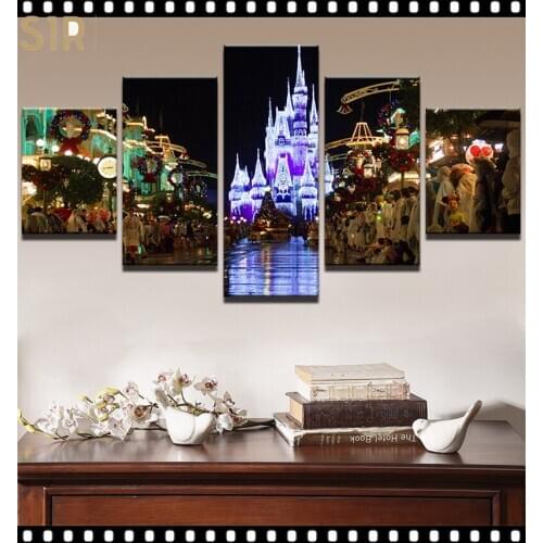 World Famous Architecture Beauty HD Five Wall Painting Decorative Painting Anime Posters Wall Decor Anime Decor Room Decor