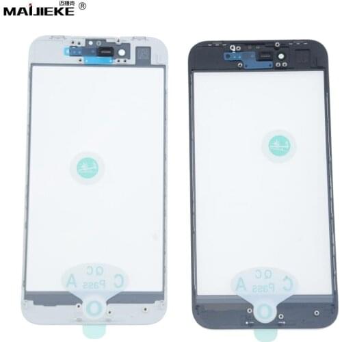 10PCS Ori LCD Outer Glass For iPhone 11 X xr 8 plus 7 plus 6 6s plus Screen Front Glass with Frame+OCA Film Glass Replacement