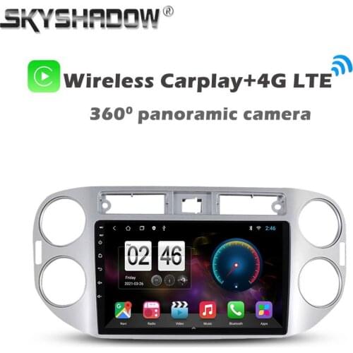 360 Panoramic Camera 6G+128G Android 10 Car DVD Player GPS Map WIFI Bluetooth 5.0 RDS Radio For Volkswagen Tiguan 2010-2016 2017