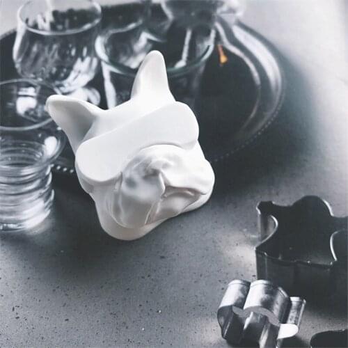 3D Eyeglass Dog Silicone Mold DIY Plaster Aromatherapy Mould Handmade Soap Candle Making Tools Car Decoration Resin Crafts