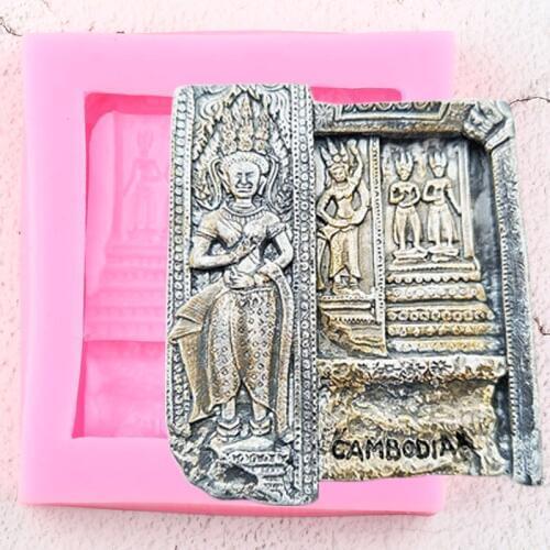 3D Egyptian Stone Statue Silicone Molds Fondant Mould Cake Decorating Tools Resin Polymer Clay Candy Chocolate Gumpaste Moulds