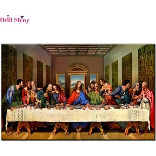 5D Diamond embroidery religion diamond cross stitch round diamond painting diy diamond painting Last Supper