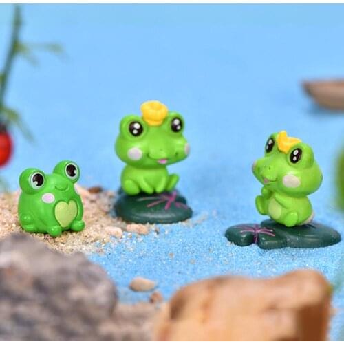 6Pcs/Set Mini Frog Figurine Mold Garden Bonsai Micro Landscape Miniature Landscape DIY Ornament Crafts Home Ornaments