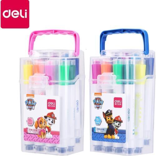12/24/36 colour Deli 70697 Seal Watercolor Pen Student Painting and Graffiti Suit Art Colour Learning Stationery School Supplies