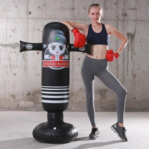 Boxing 5.2ft Inflatable PVC Boxing Bag Inflatable Punching Bag Fitness Boxing Target Bag aekwondo Foot Target Standing