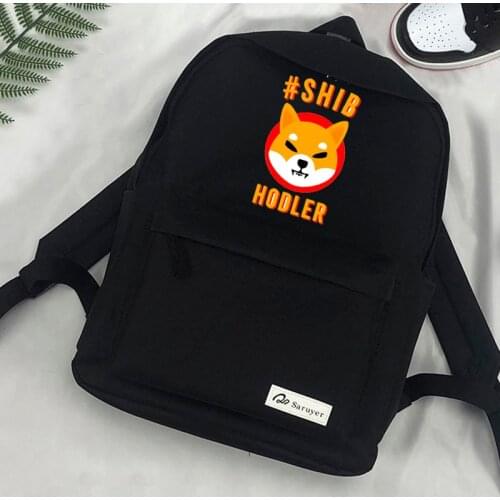 Dogecoin Shiba Inu Shib Funny Cartoon Backpack Teenger School Travel Canvas Doge Coin Back Bag Pack Unisex Fashion Sac A Dos