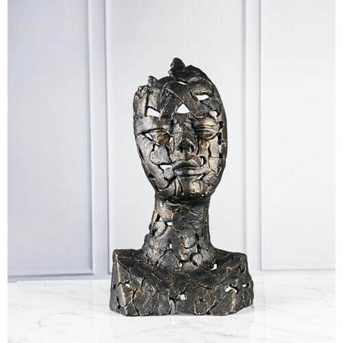 Half Body Figure Sculpture European Creative Hotel Club Art Decoration Sculpture Crafts Statues For Decoration