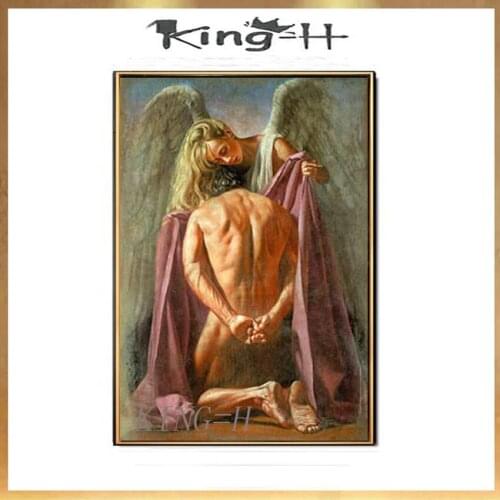 Gay sexy boy naked sexy boy High quality original 100%Handmade art oil painting --nude male GAY oil painting male art