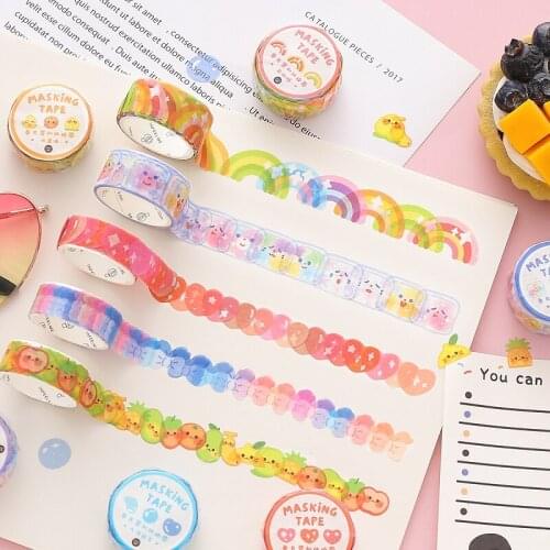 100 Pieces Tearable Heart Shaped Adhesives Washi Tapes Decoration Paper Tape DIY Masking Stickers Scrapbooking Sticky Lable