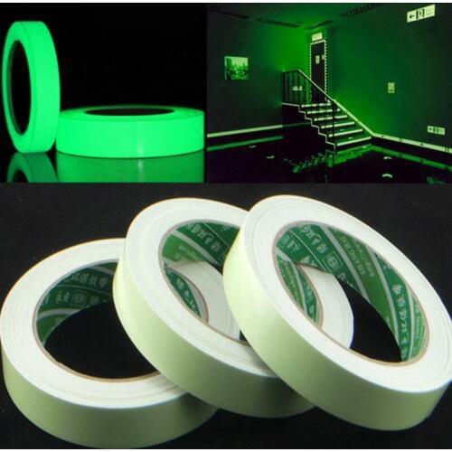 20/12/10/15mm x 3M/Roll Luminous Tape Self-adhesive Glow In The Dark Safety Stage Home Decorations Warning Tape Environment