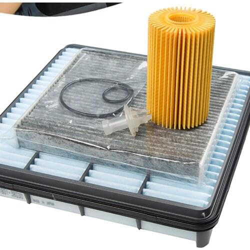 For 2012-2019 Toyota Land Cruiser Car Filter LC200 Oil Filter Element + Air Conditioning Grid + Air Grid Maintenance Kit 4.0/4.6