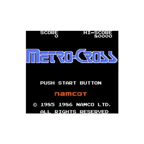 Metro-Cross Region Free 8 Bit Game Card For 72 Pin Video Game Player