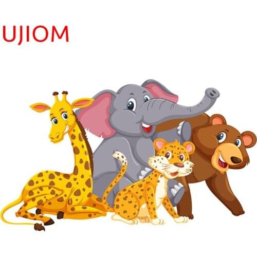 UJIOM Cute Animals Wall Decorations Living Room Decals Home Office Room Decor Wall Stickers Bedroom Accessories Decor Poster