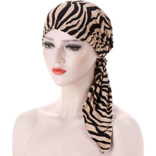 New fashion Muslim hijab caps for women Leopard 2021 print arab wrap head scarf hijab underscarf caps turbante mujer