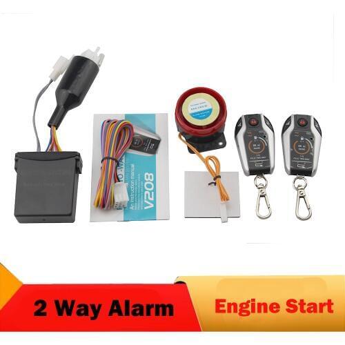 PKE Two Way Motorcycle Scooter Alarm System Anti-theft Security Burglar Alarm Moto Bike Remote Engine Start Alarm Warner