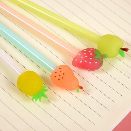 B50 cute lovely small fresh fruit pie 0.5 black ink neutral pen gel pen refill students stationery school supplies wholesale