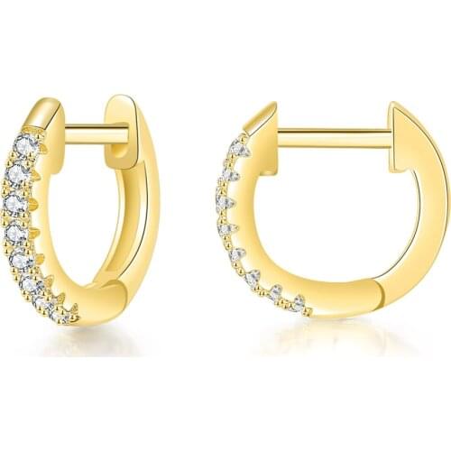 Iced Out CZ Hip Hop Personality Piecing Round Womens Mens Earrings Clips On Ears Aesthetic Delicate Jewelry Wholesale KBE130