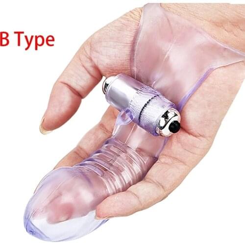 Finger Sleeve Vibrator G Spot Massage Clit Stimulate Flirting Sex Toys For Women Female Masturbator Adult Products