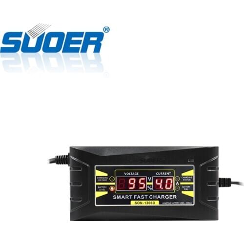 Suoer【 Battery charger 】 Fast Charger 6A 12V Car Battery Charger (SON-1206D)