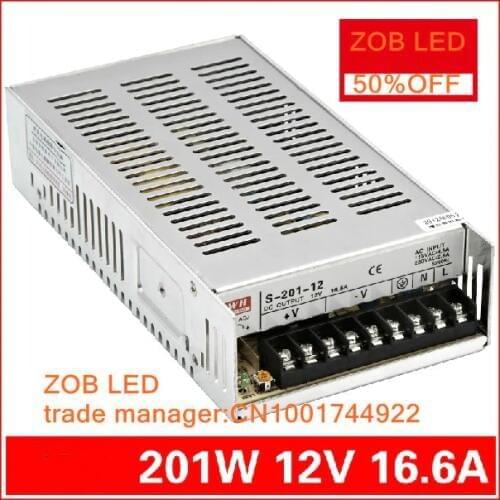 201W LED Switching Power Supply,85-265AC input,40A/16.5A/8.3A/4.2A ,For LED Strip light, power suply 5V/12V Output
