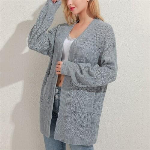 Loose Knitted Cardigan Sweater For Women New Loose Open Stitch Sleeve Autumn Winter Jacket Solid Casual Jumper Plus Size Coat