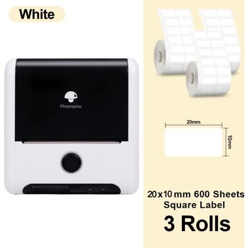 Phomemo M200 Label Printer 3 Inches 80mm Bluetooth-Compatible Thermal Label Maker Use for Small Retailing for Labeling QR Code